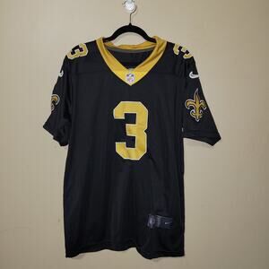 Vintage New‎ Orleans Saints #3 Football-NFL Sand-knit Jersey Sz SMALL